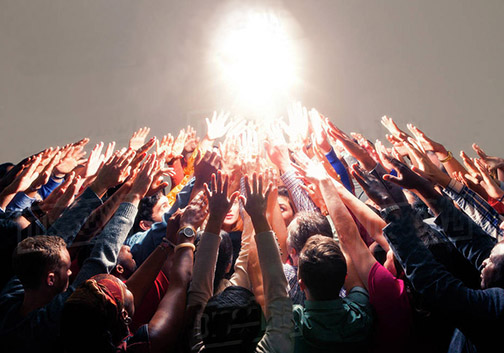 people reach for wikipedia logo